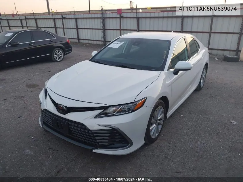 2022 Toyota Camry Le VIN: 4T1C11AK6NU639074 Lot: 40535484