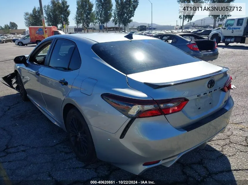 2022 Toyota Camry Se Nightshade Edition VIN: 4T1G11AK3NU057712 Lot: 40620851