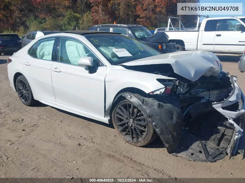 4T1K61BK2NU049708 2022 Toyota Camry Xse Awd