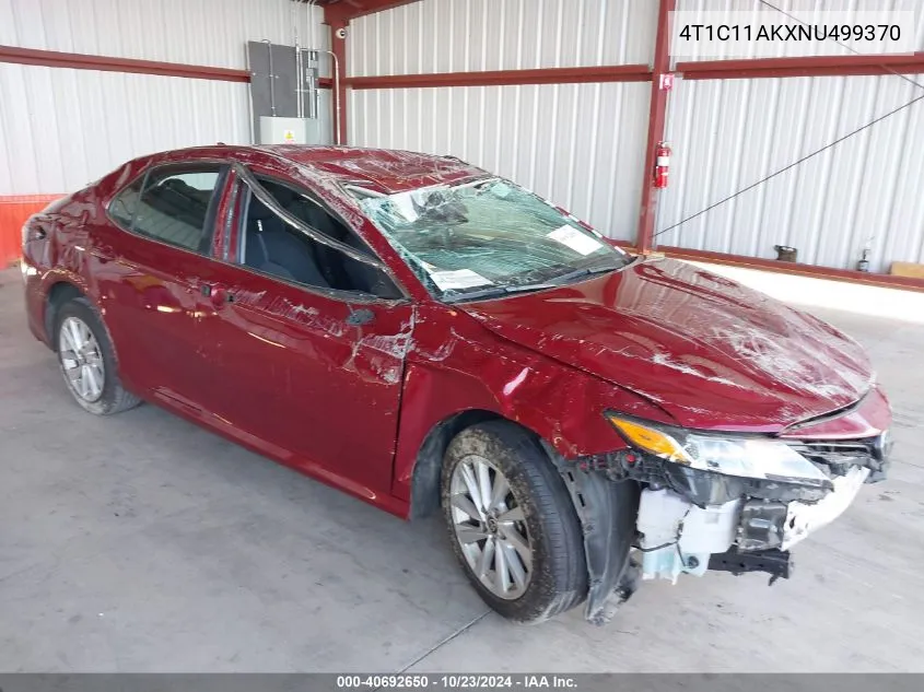 2022 Toyota Camry Le VIN: 4T1C11AKXNU499370 Lot: 40692650