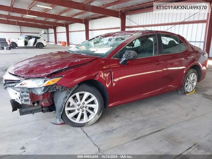 2022 Toyota Camry Le VIN: 4T1C11AKXNU499370 Lot: 40692650