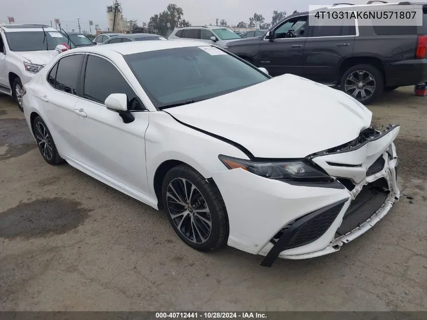 4T1G31AK6NU571807 2022 Toyota Camry Hybrid