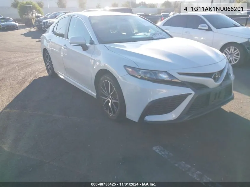 2022 Toyota Camry Se VIN: 4T1G11AK1NU066201 Lot: 40753425