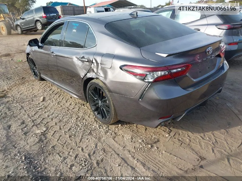 4T1KZ1AK8NU066196 2022 Toyota Camry Xse V6