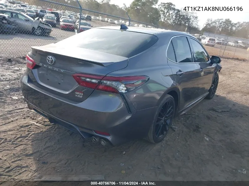 4T1KZ1AK8NU066196 2022 Toyota Camry Xse V6