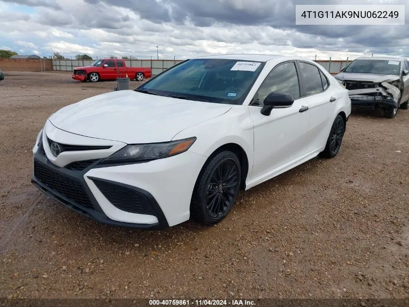 2022 Toyota Camry Se Nightshade Edition VIN: 4T1G11AK9NU062249 Lot: 40759861