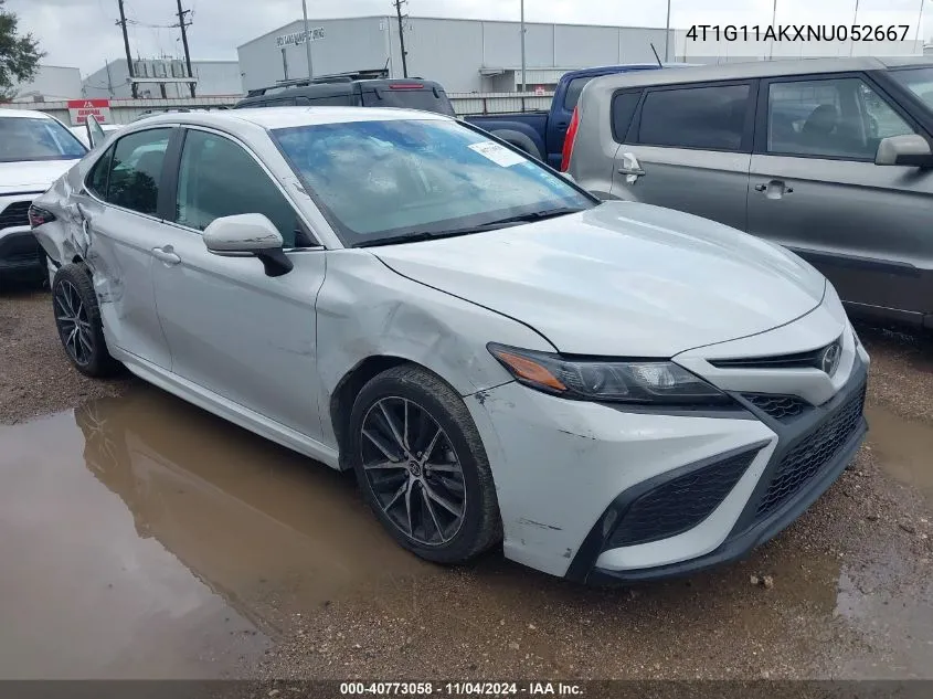 2022 Toyota Camry Se VIN: 4T1G11AKXNU052667 Lot: 40773058