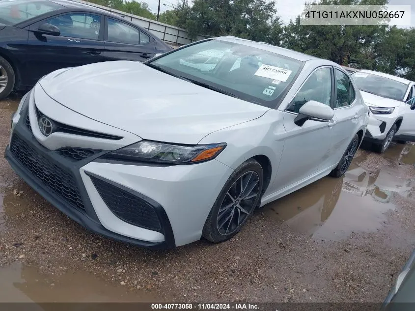 2022 Toyota Camry Se VIN: 4T1G11AKXNU052667 Lot: 40773058