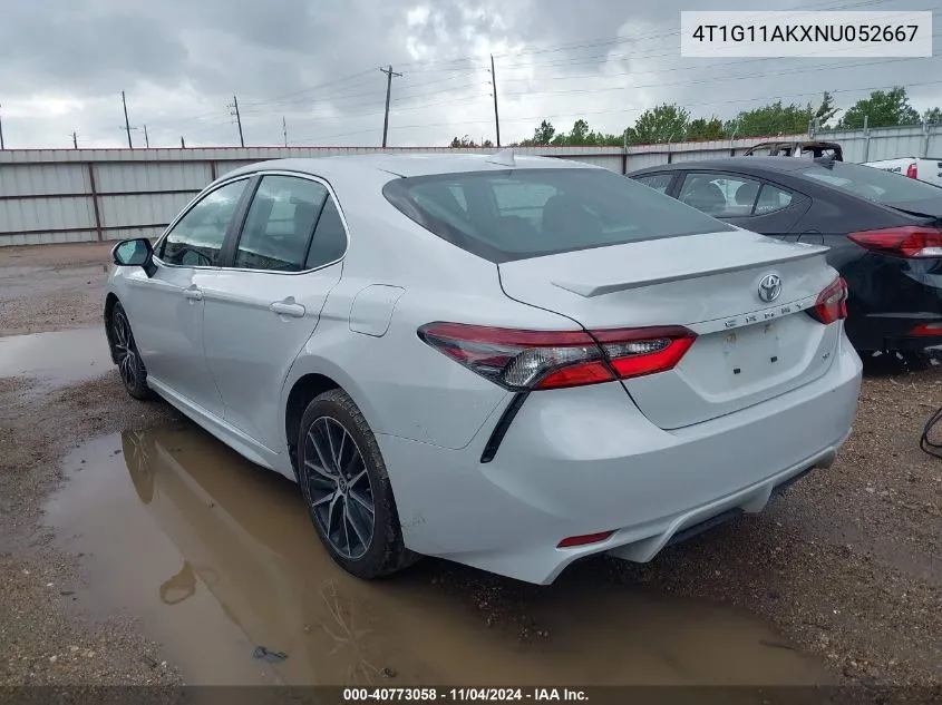 2022 Toyota Camry Se VIN: 4T1G11AKXNU052667 Lot: 40773058