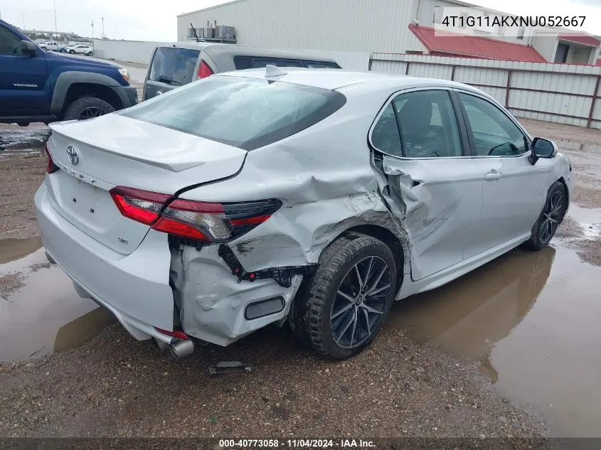 2022 Toyota Camry Se VIN: 4T1G11AKXNU052667 Lot: 40773058