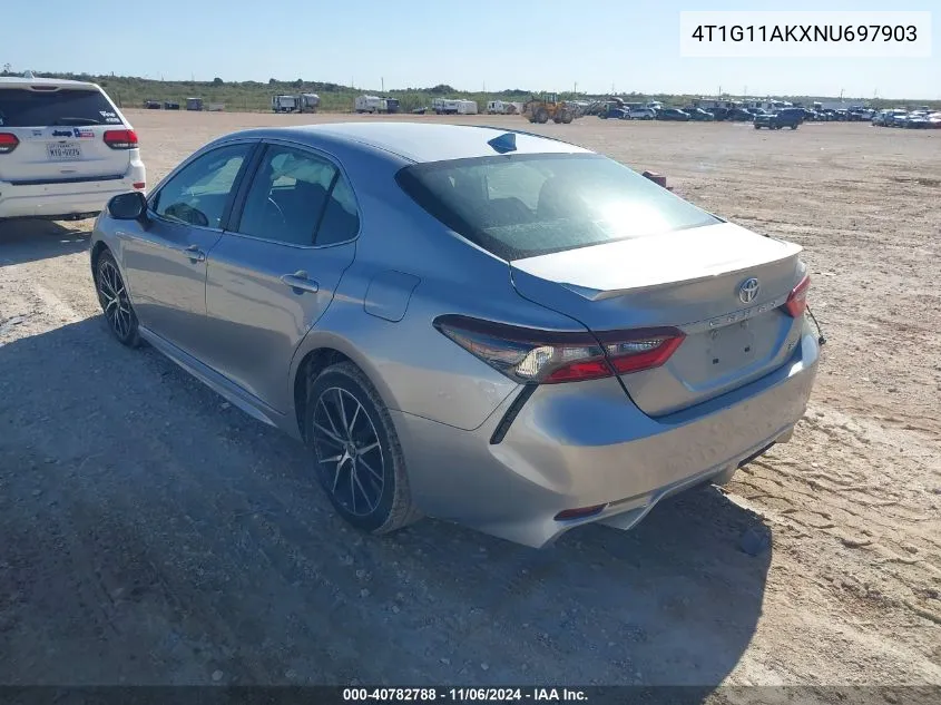 2022 Toyota Camry Se VIN: 4T1G11AKXNU697903 Lot: 40782788