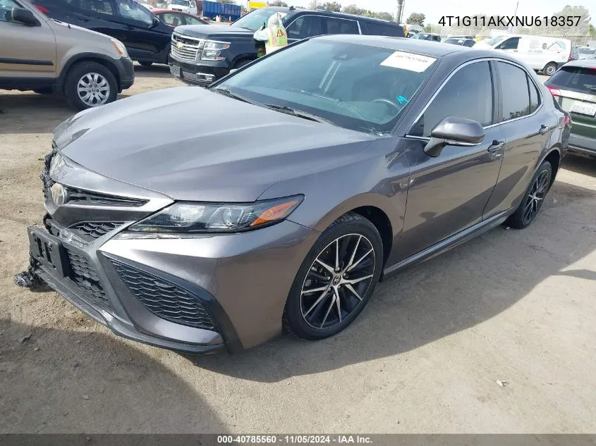 2022 Toyota Camry Se VIN: 4T1G11AKXNU618357 Lot: 40785560