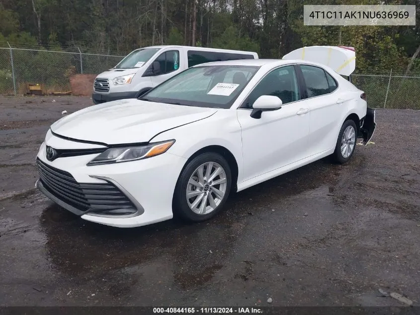 2022 Toyota Camry Le VIN: 4T1C11AK1NU636969 Lot: 40844165