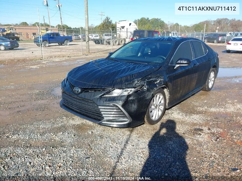 2022 Toyota Camry Le VIN: 4T1C11AKXNU711412 Lot: 40873843