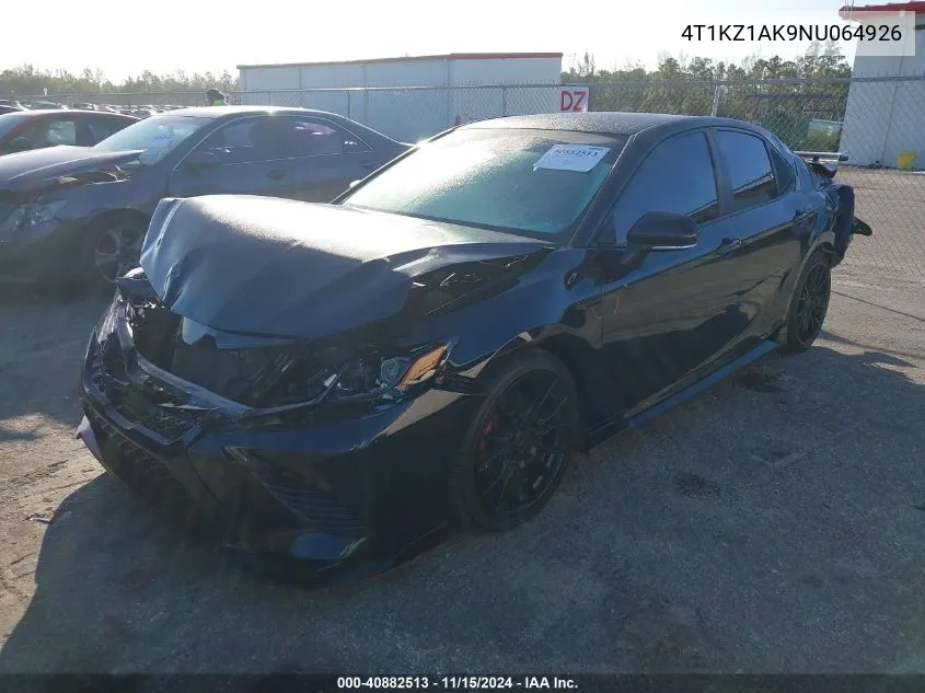 2022 Toyota Camry Trd VIN: 4T1KZ1AK9NU064926 Lot: 40882513