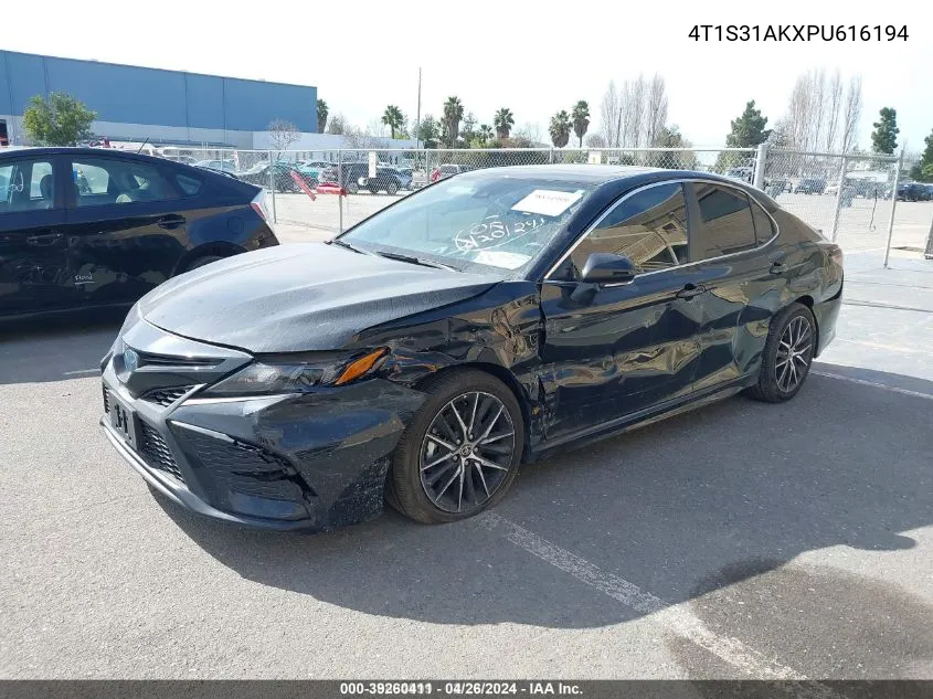 4T1S31AKXPU616194 2023 Toyota Camry Se Hybrid