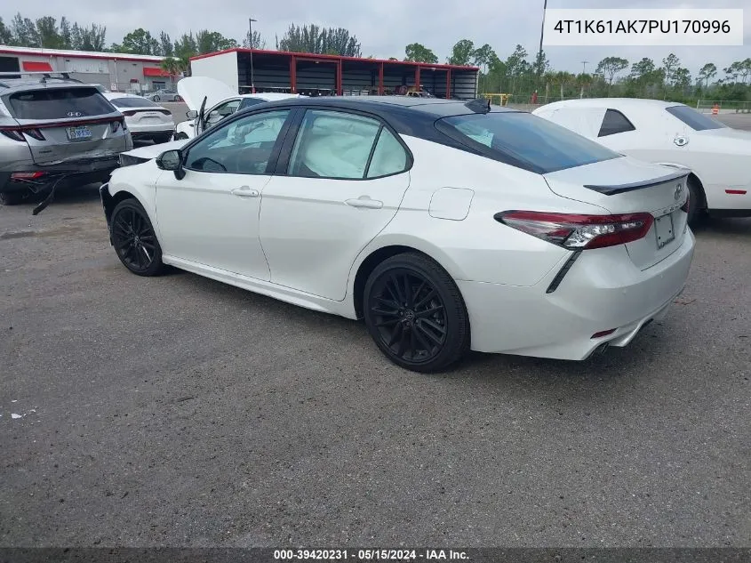 2023 Toyota Camry Xse VIN: 4T1K61AK7PU170996 Lot: 39420231