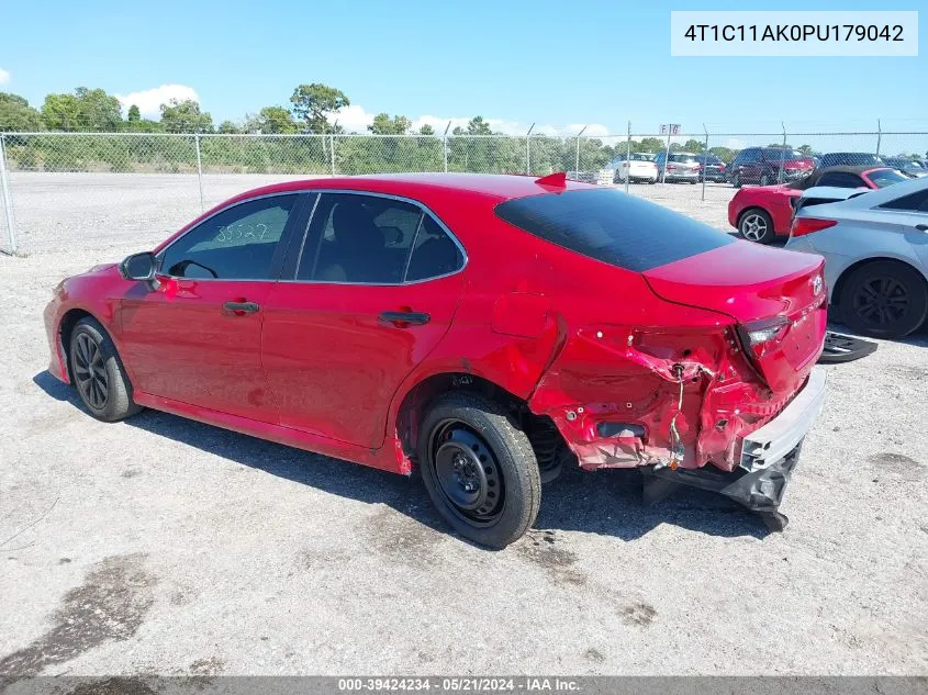 2023 Toyota Camry Le VIN: 4T1C11AK0PU179042 Lot: 39424234