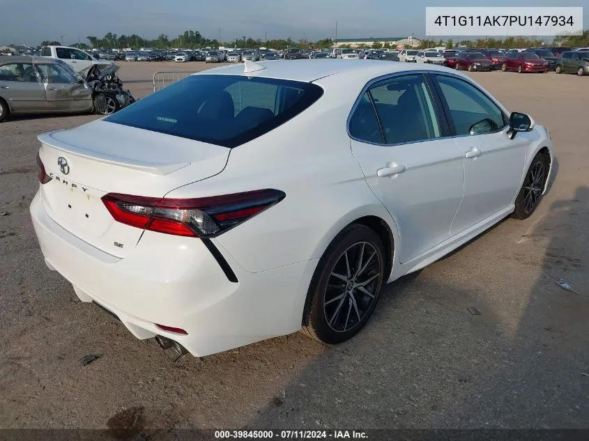 2023 Toyota Camry Se VIN: 4T1G11AK7PU147934 Lot: 39845000