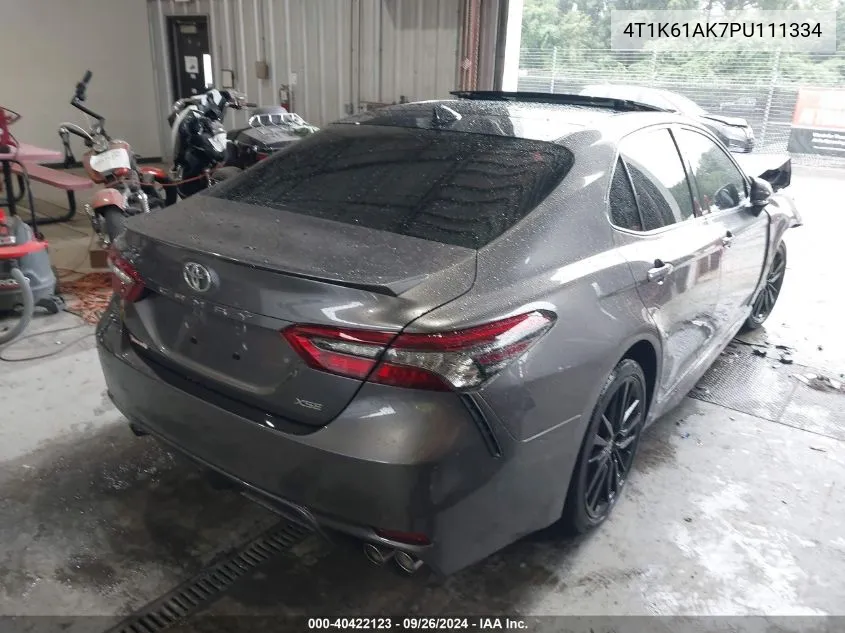 2023 Toyota Camry Xse VIN: 4T1K61AK7PU111334 Lot: 40422123