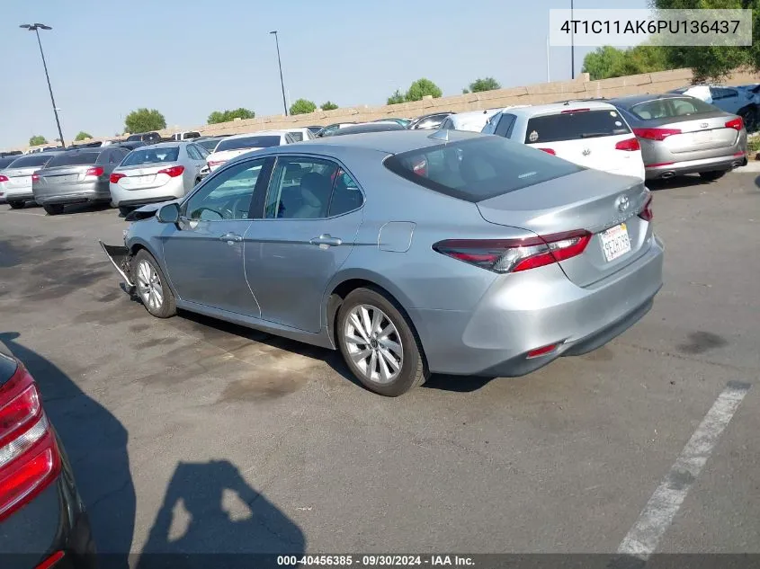 2023 Toyota Camry Le VIN: 4T1C11AK6PU136437 Lot: 40456385