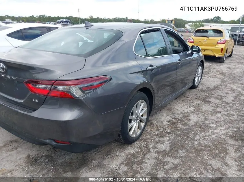 2023 Toyota Camry Le VIN: 4T1C11AK3PU766769 Lot: 40476192