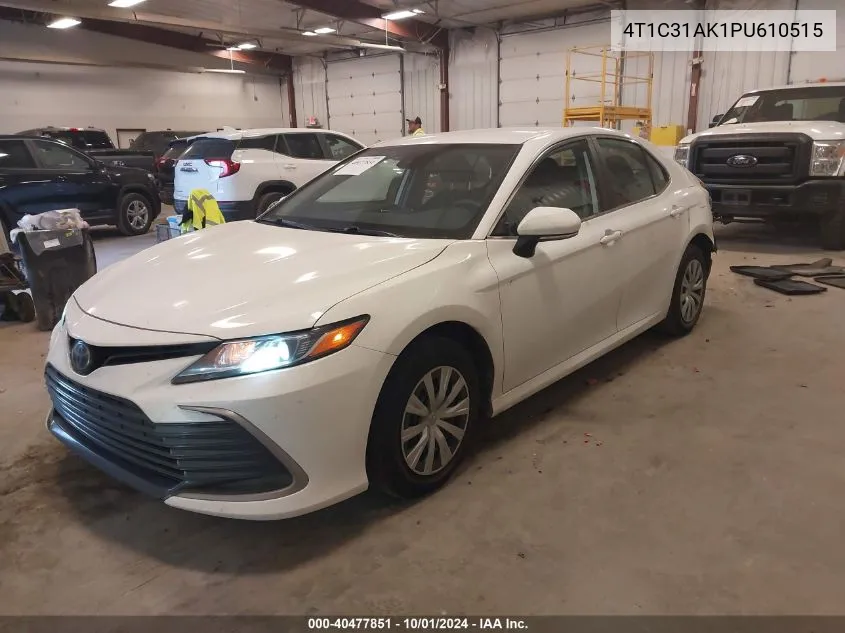 2023 Toyota Camry Le Hybrid VIN: 4T1C31AK1PU610515 Lot: 40477851