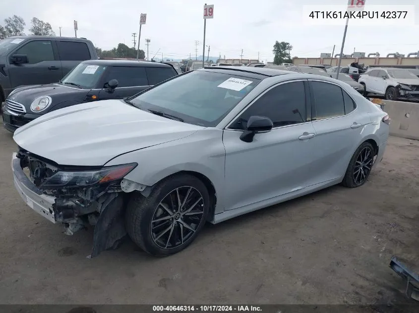 2023 Toyota Camry Xse VIN: 4T1K61AK4PU142377 Lot: 40646314