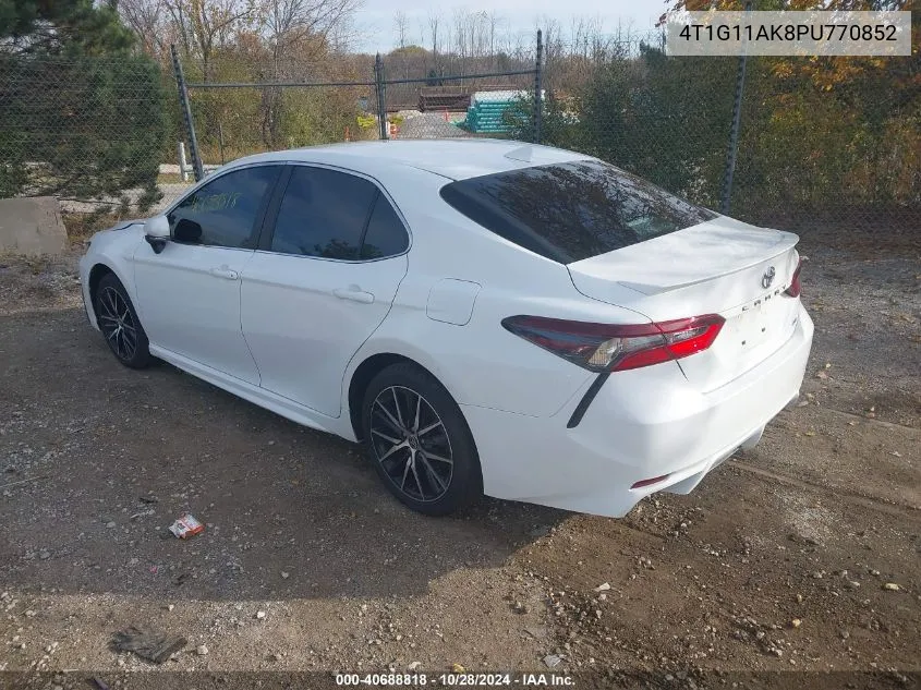 2023 Toyota Camry Se VIN: 4T1G11AK8PU770852 Lot: 40688818