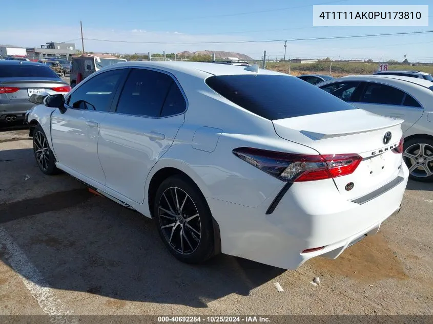 2023 Toyota Camry Se VIN: 4T1T11AK0PU173810 Lot: 40692284