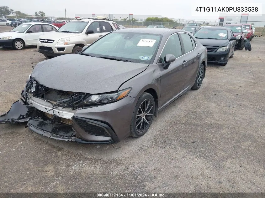 2023 Toyota Camry Se VIN: 4T1G11AK0PU833538 Lot: 40717134