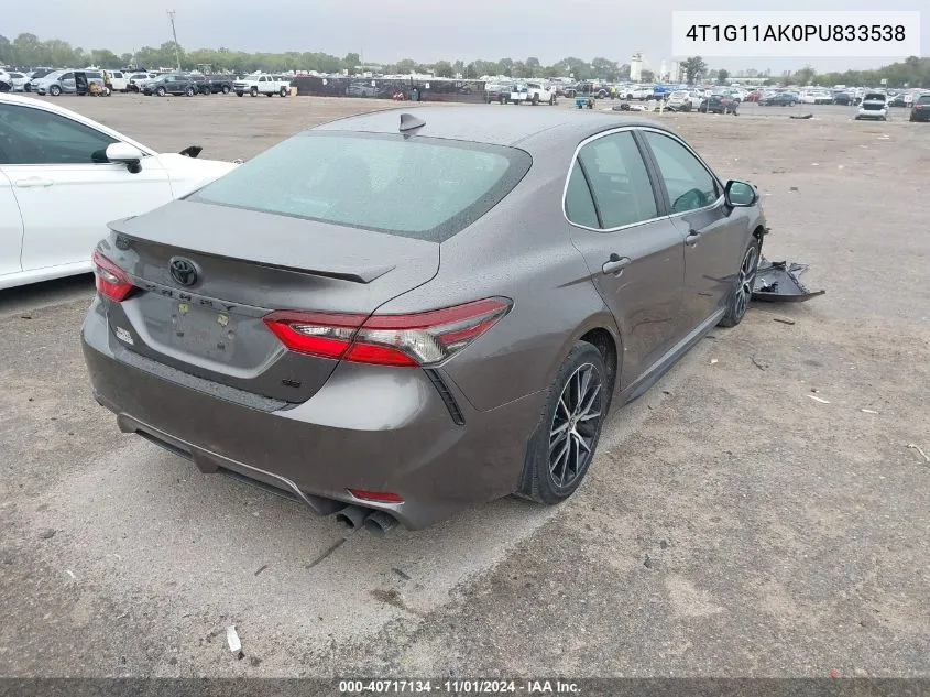 2023 Toyota Camry Se VIN: 4T1G11AK0PU833538 Lot: 40717134