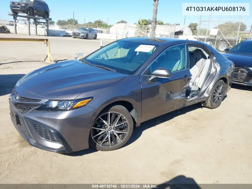 2023 Toyota Camry Se Hybrid VIN: 4T1G31AK4PU608176 Lot: 40735740