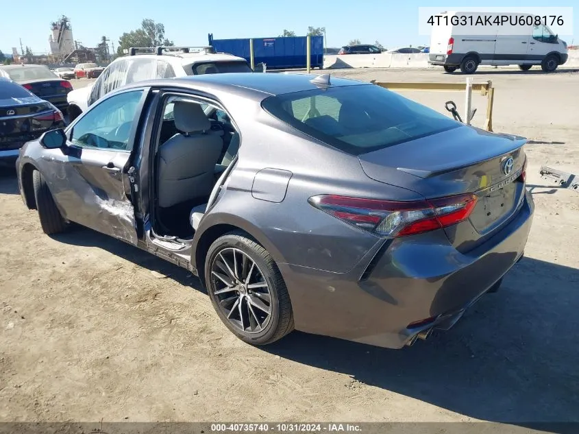 2023 Toyota Camry Se Hybrid VIN: 4T1G31AK4PU608176 Lot: 40735740