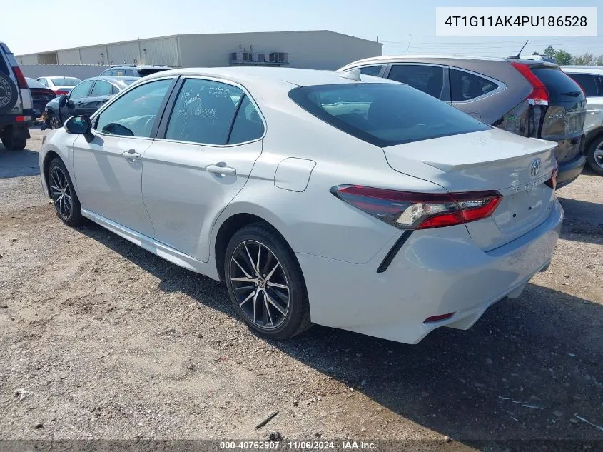 2023 Toyota Camry Se VIN: 4T1G11AK4PU186528 Lot: 40762907