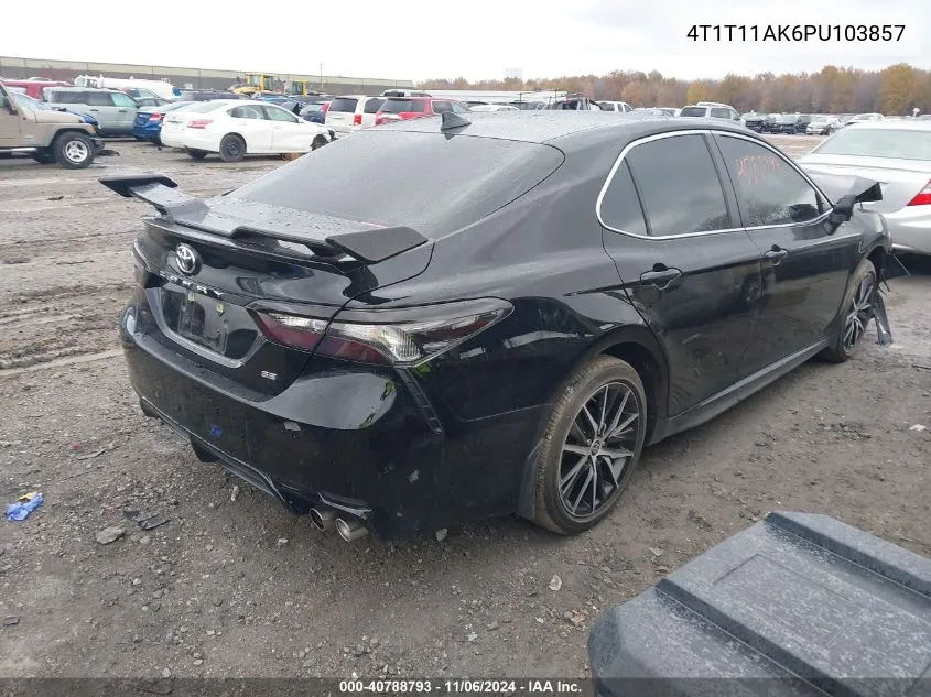 2023 Toyota Camry Se VIN: 4T1T11AK6PU103857 Lot: 40788793