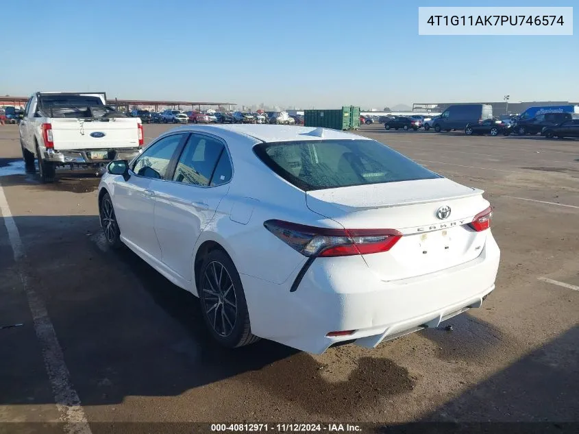 2023 Toyota Camry Se VIN: 4T1G11AK7PU746574 Lot: 40812971