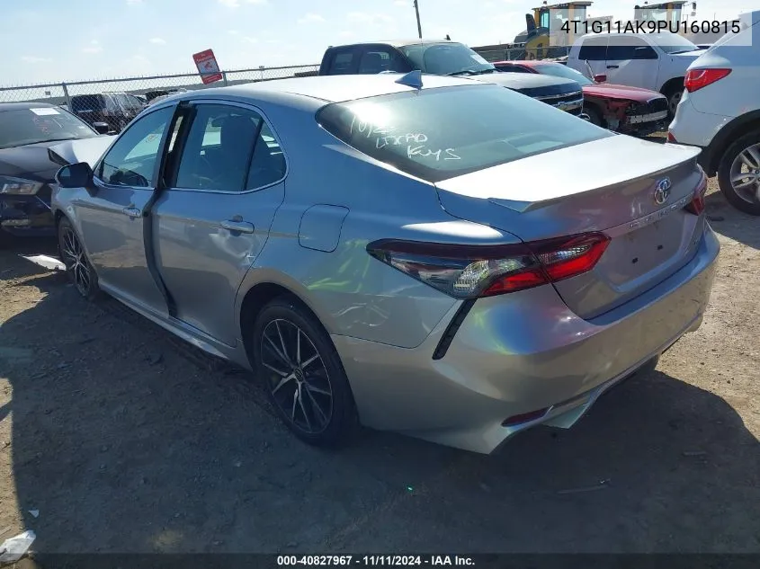 2023 Toyota Camry Se VIN: 4T1G11AK9PU160815 Lot: 40827967