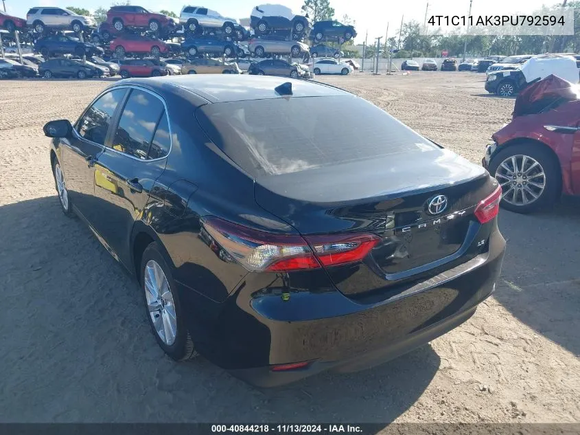 2023 Toyota Camry Le VIN: 4T1C11AK3PU792594 Lot: 40844218