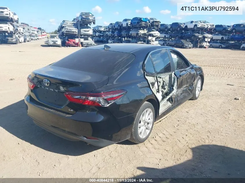 2023 Toyota Camry Le VIN: 4T1C11AK3PU792594 Lot: 40844218