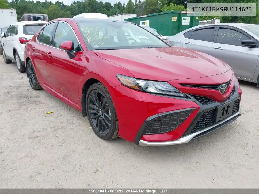 2024 Toyota Camry Xse VIN: 4T1K61BK9RU114625 Lot: 12061041