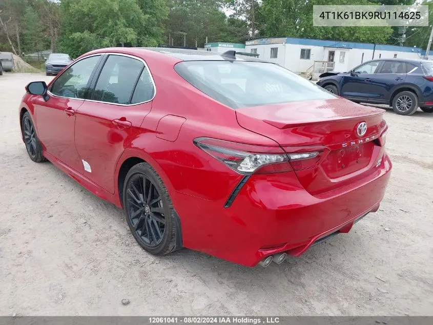 2024 Toyota Camry Xse VIN: 4T1K61BK9RU114625 Lot: 12061041