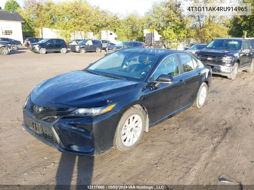 2024 Toyota Camry Se Night Shade/Se VIN: 4T1G11AK4RU914965 Lot: 12117660