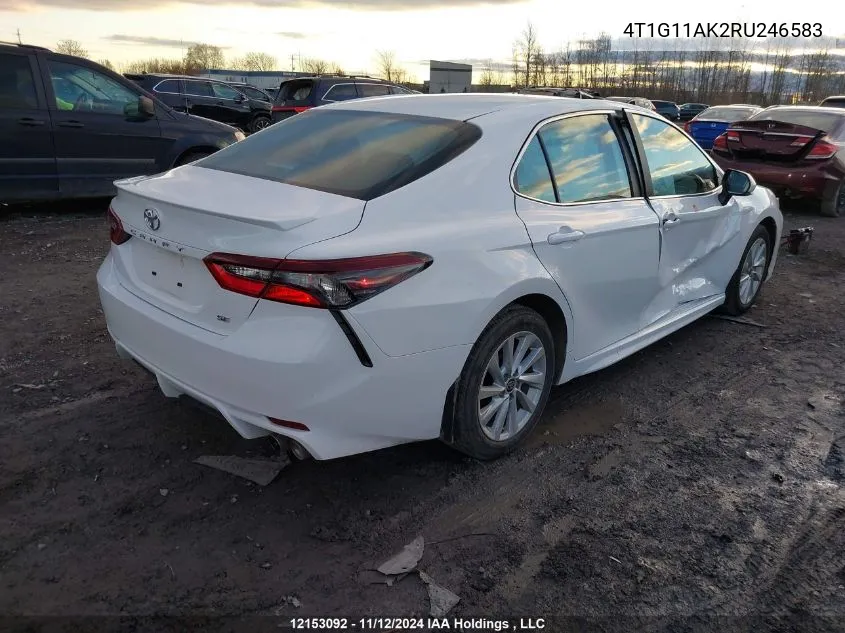 2024 Toyota Camry Se Night Shade/Se VIN: 4T1G11AK2RU246583 Lot: 12153092