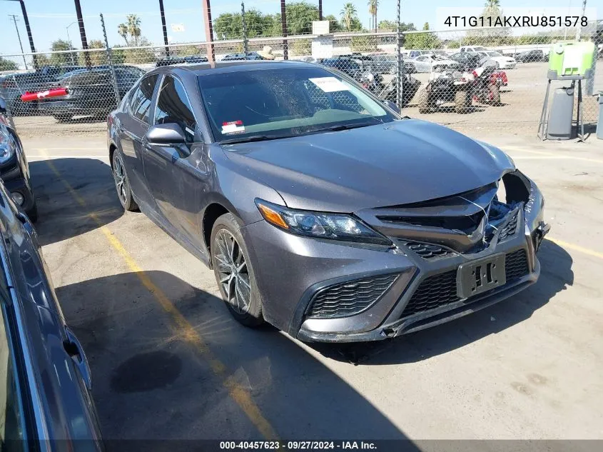 4T1G11AKXRU851578 2024 Toyota Camry Se