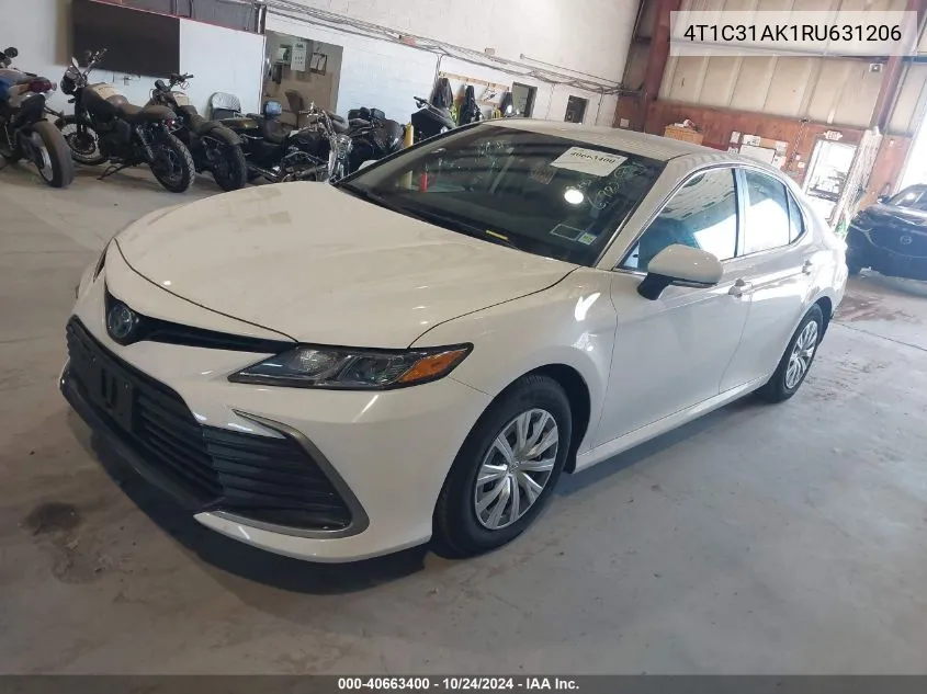 2024 Toyota Camry Hybrid Le VIN: 4T1C31AK1RU631206 Lot: 40663400