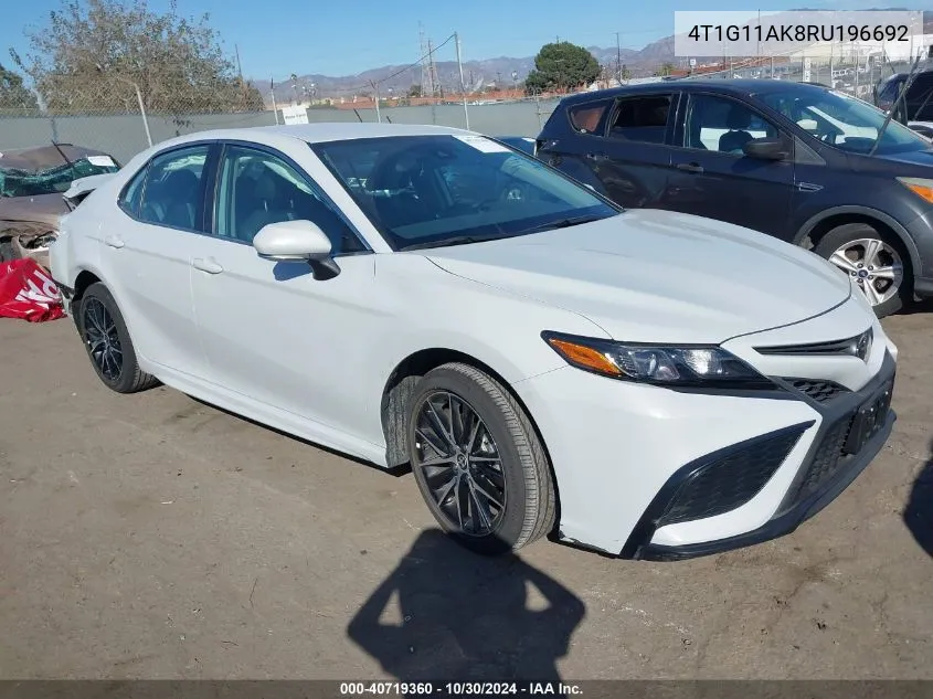 2024 Toyota Camry Se VIN: 4T1G11AK8RU196692 Lot: 40719360