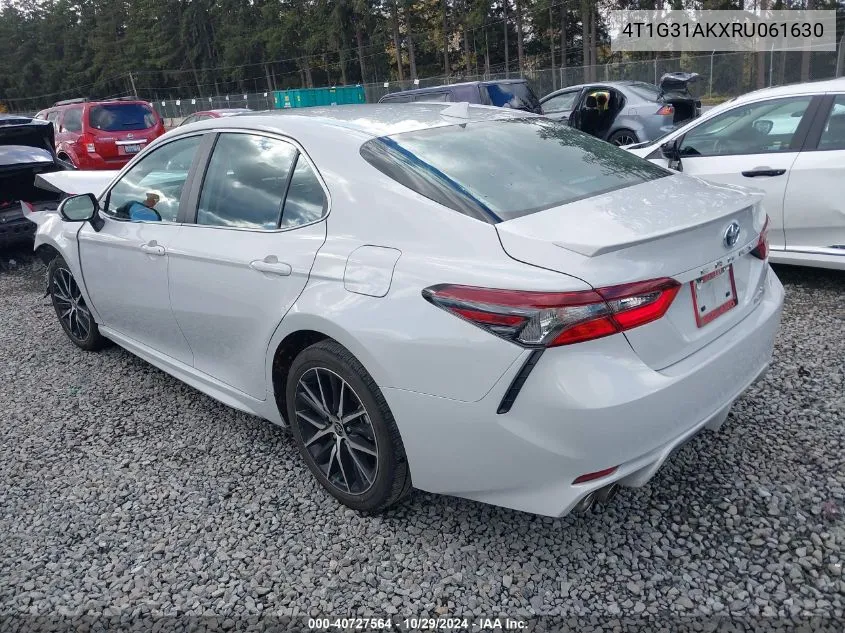 4T1G31AKXRU061630 2024 Toyota Camry Hybrid Se