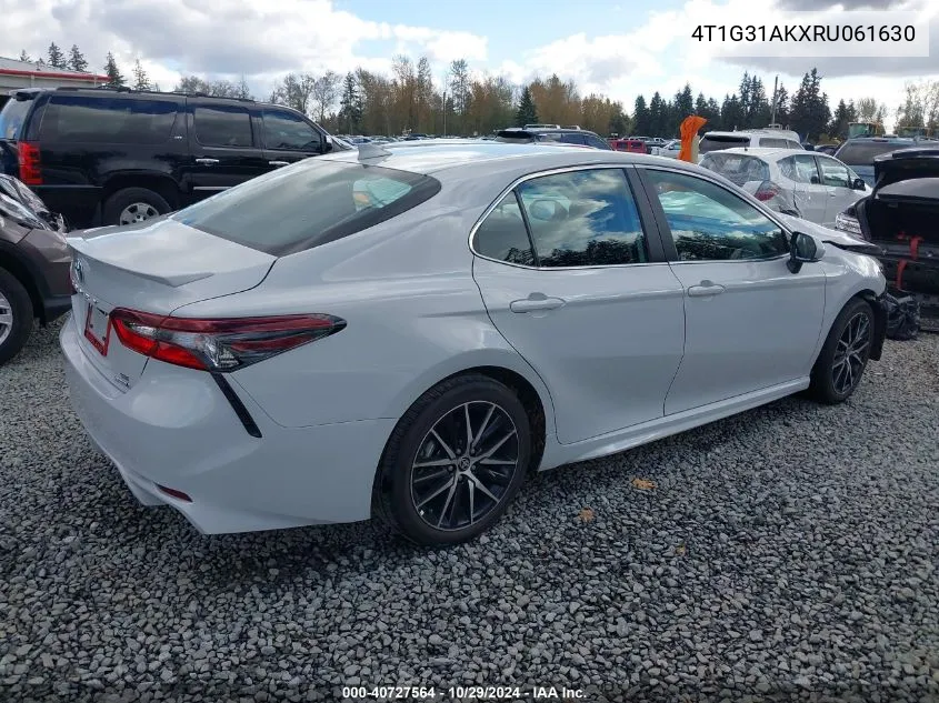 2024 Toyota Camry Hybrid Se VIN: 4T1G31AKXRU061630 Lot: 40727564