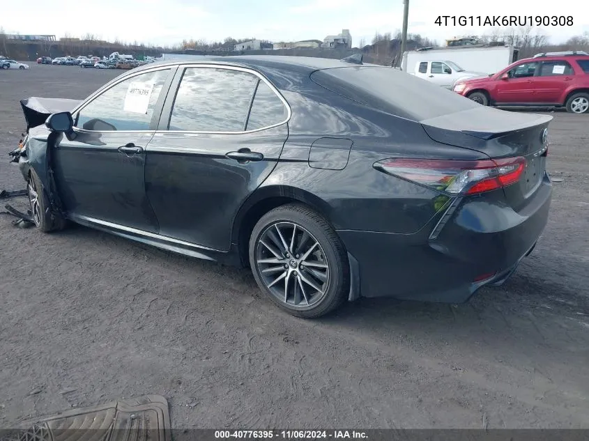 2024 Toyota Camry Se VIN: 4T1G11AK6RU190308 Lot: 40776395